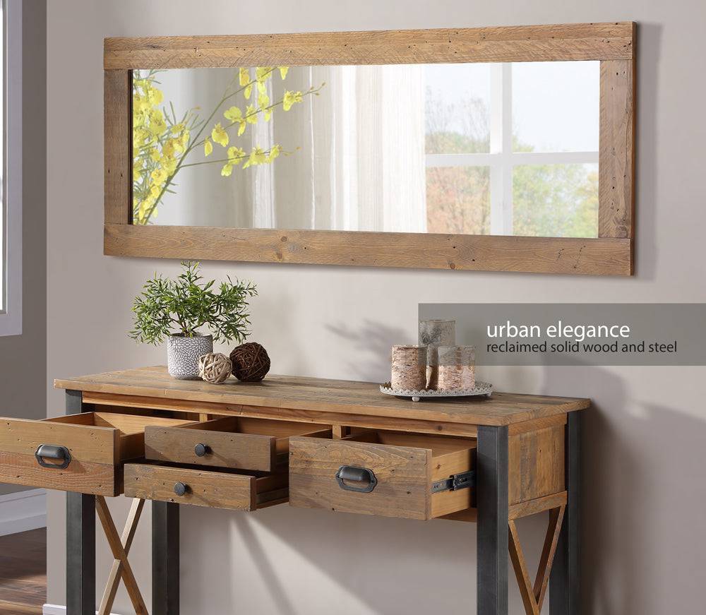 Baumhaus Urban Elegance - Reclaimed Extra Long Wall Mirror - Price Crash Furniture