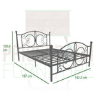 Bombay Metal Double Bed Frame in Bronze by Dorel - Price Crash Furniture