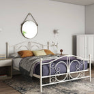 Bombay Metal Double Bed Frame in White by Dorel - Price Crash Furniture