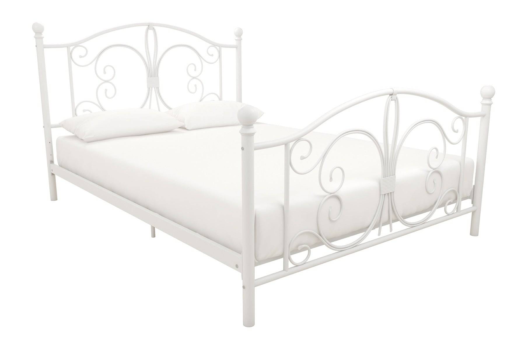 Bombay Metal Double Bed Frame in White by Dorel - Price Crash Furniture