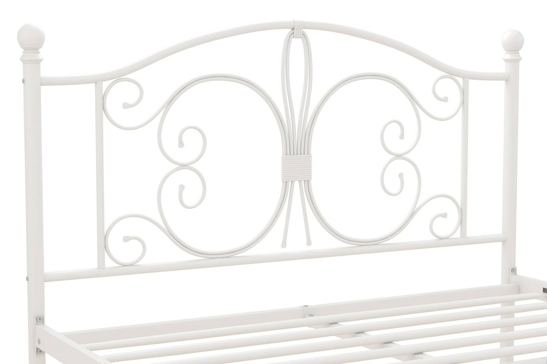 Bombay Metal Double Bed Frame in White by Dorel - Price Crash Furniture