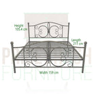 Bombay Metal King Size Bed Frame in Bronze by Dorel - Price Crash Furniture