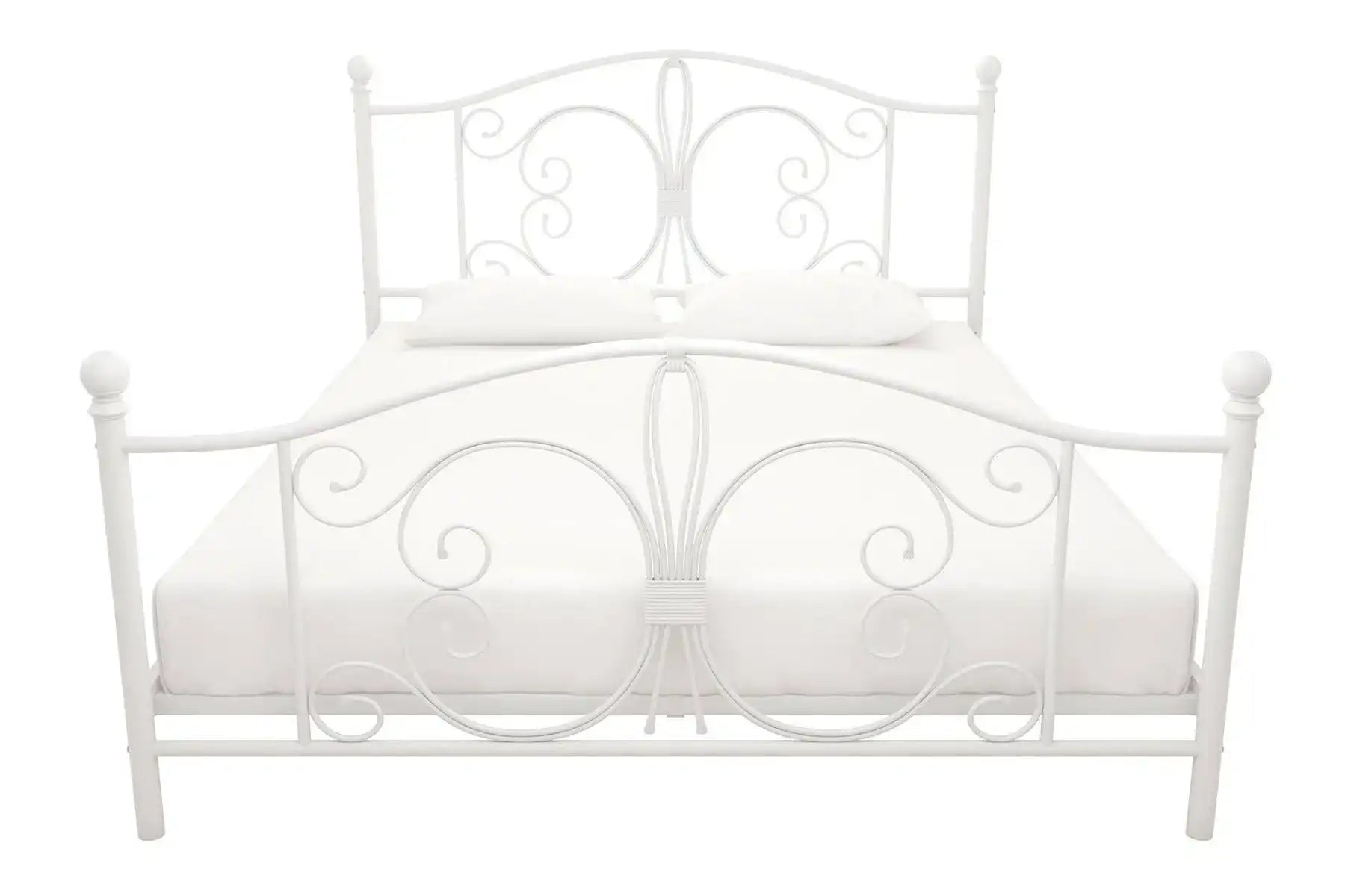 Bombay Metal King Size Bed Frame in White by Dorel - Price Crash Furniture