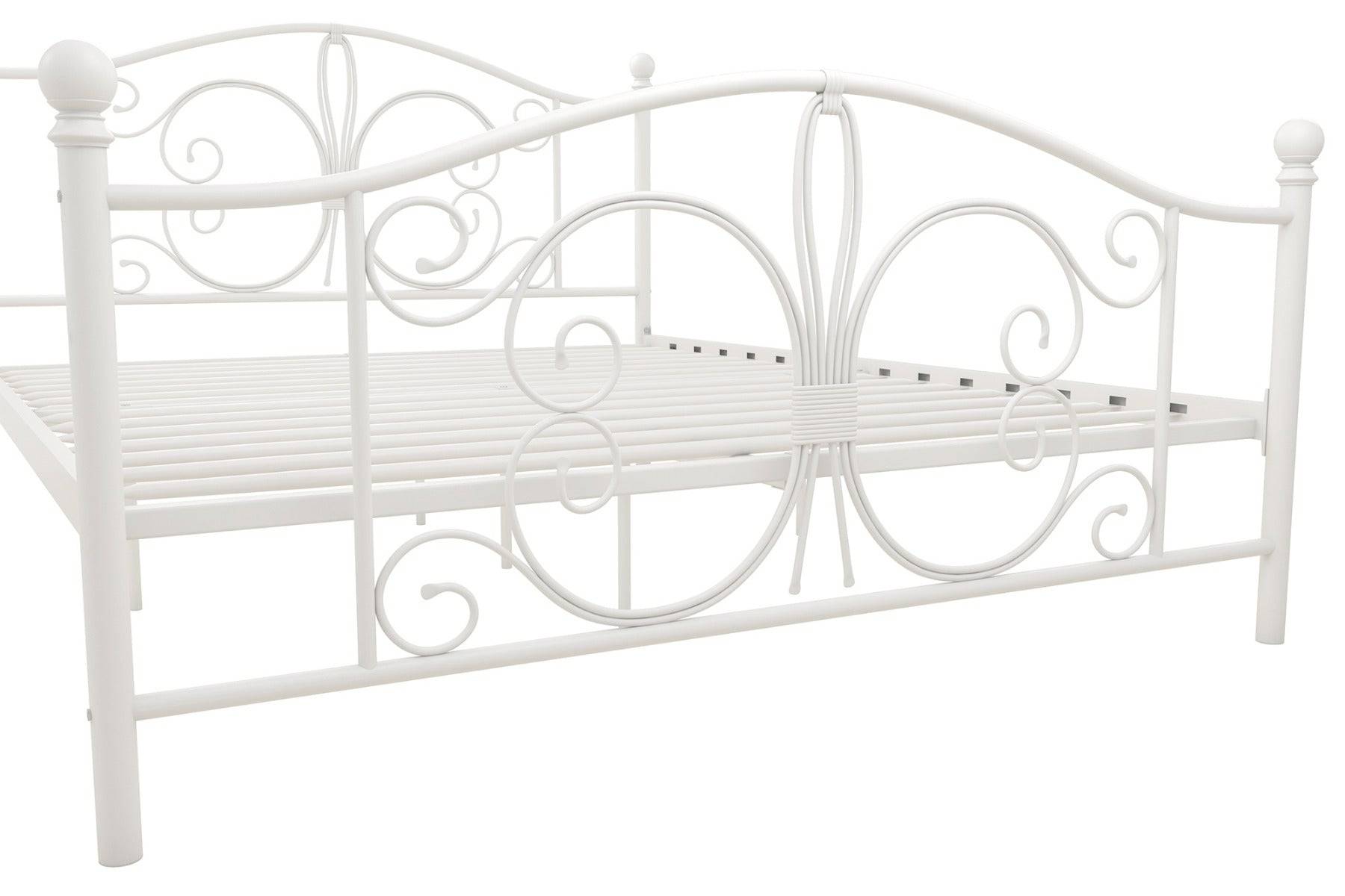 Bombay Metal King Size Bed Frame in White by Dorel - Price Crash Furniture