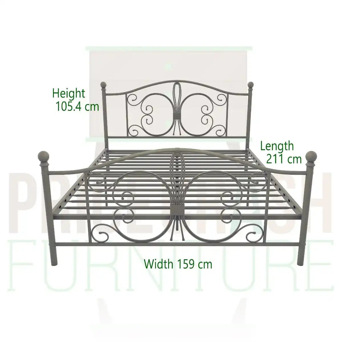 Bombay Metal King Size Bed Frame in White by Dorel - Price Crash Furniture