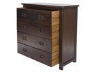 Boston 4 Drawer Chest Of Drawers In Dark Lacquered Finish Wood - Price Crash Furniture