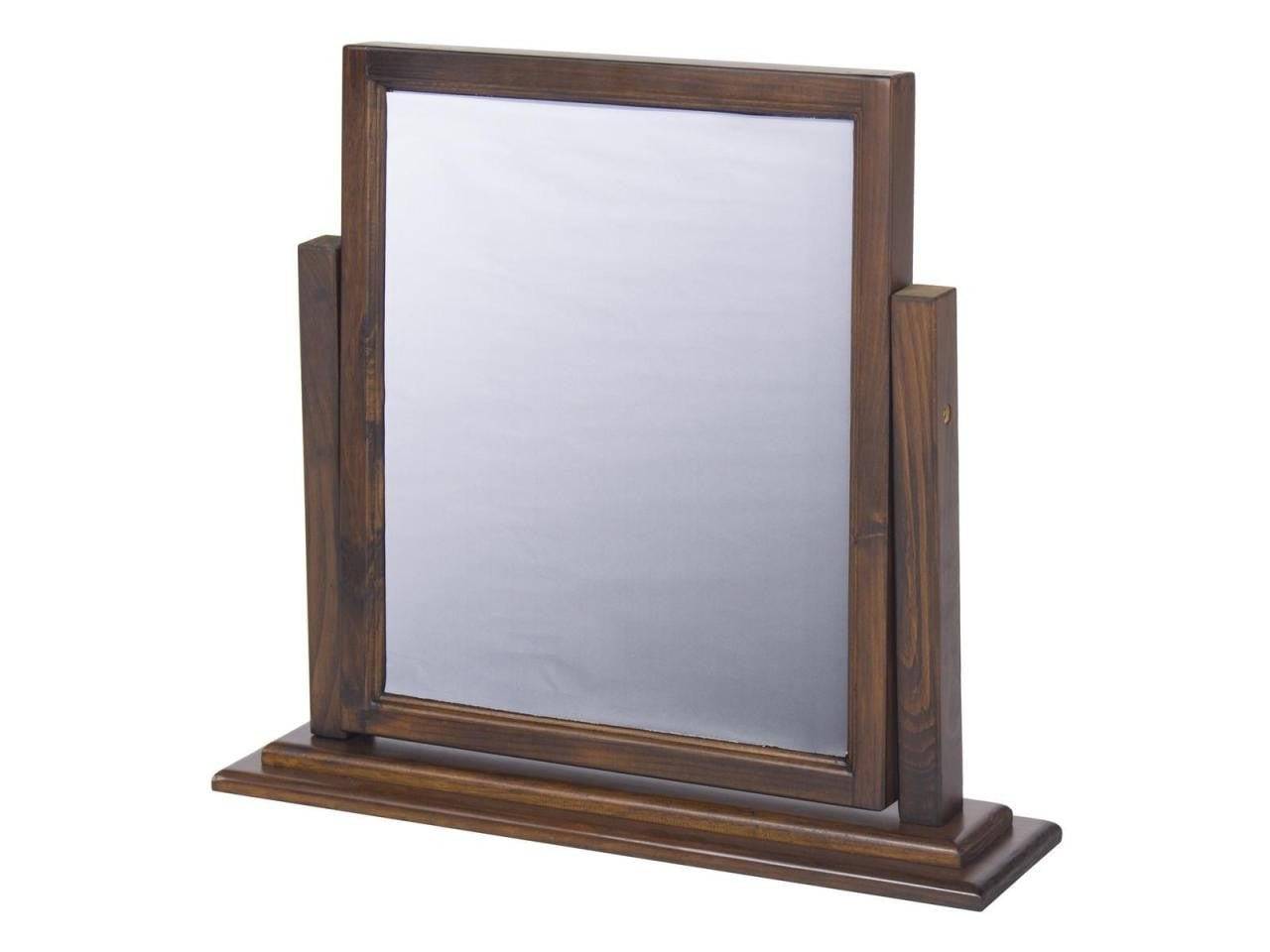 Boston Dressing Table Mirror In Stained Dark Wood - Price Crash Furniture