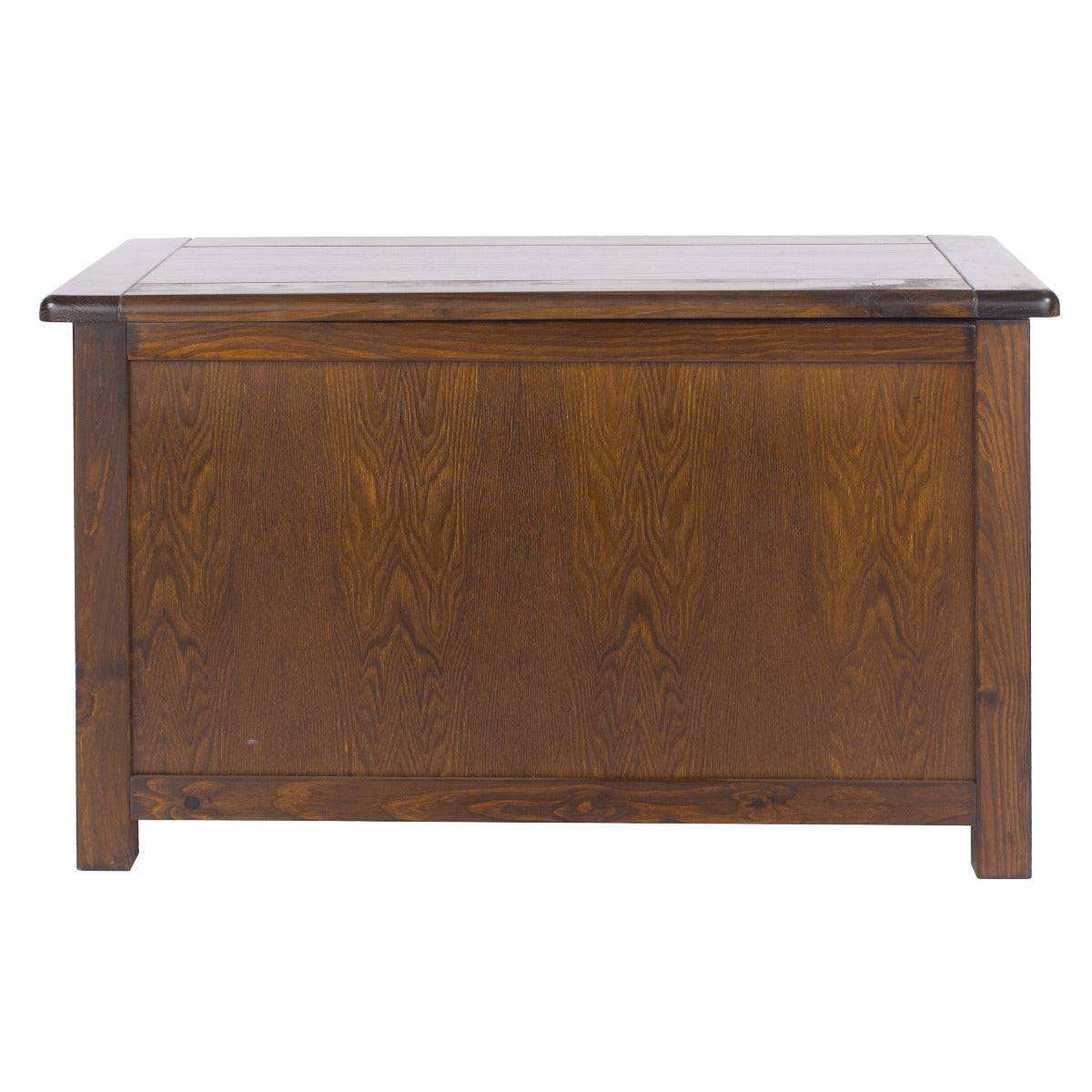 Boston Ottoman / Toy / Blanket Box Chest for Bedroom in Dark Stained Wood - Price Crash Furniture
