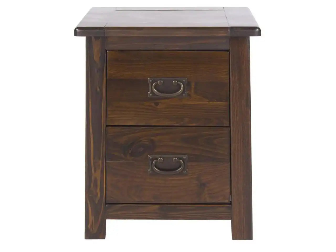 Boston Wooden 2 Drawer Bedside - Price Crash Furniture