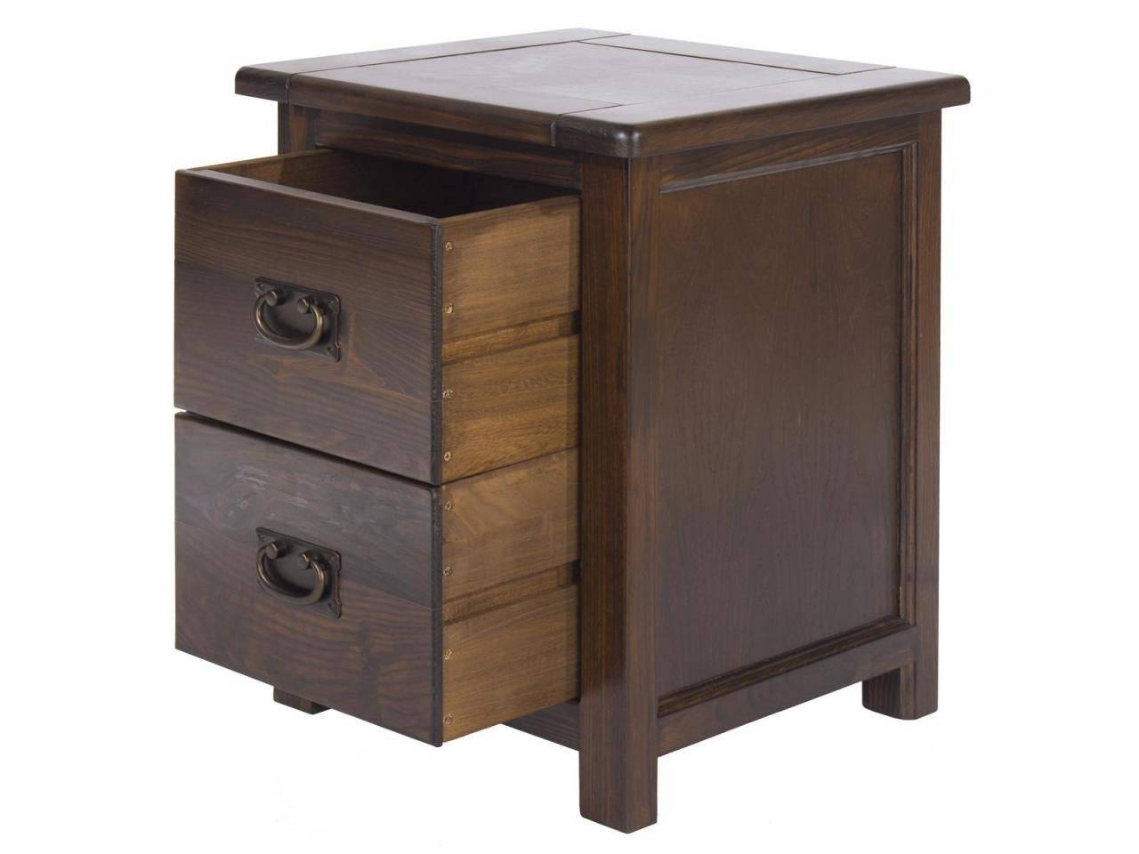 Boston Wooden 2 Drawer Bedside - Price Crash Furniture