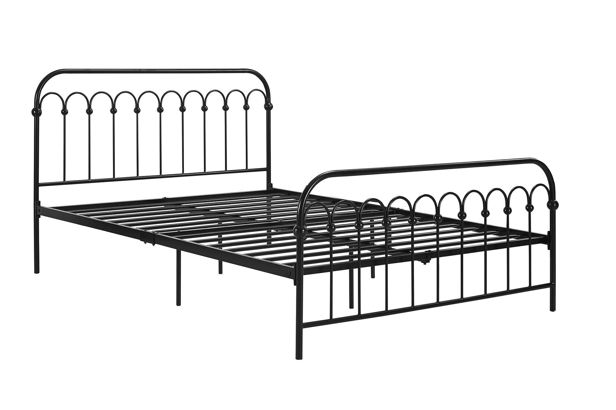 Bright Pop Metal Bed - Double UK in Black Metal by Dorel - Price Crash Furniture