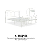 Bright Pop Metal Bed - Double UK in White Metal by Dorel - Price Crash Furniture