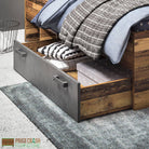 Brooklyn Underbed Storage Drawer in Walnut and Grey - Price Crash Furniture