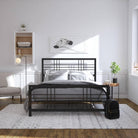 Burbank Metal UK Double Bed in Black by Dorel - Price Crash Furniture