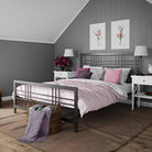 Burbank Metal UK Double Bed in Black by Dorel - Price Crash Furniture