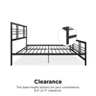 Burbank Metal UK Double Bed in Black by Dorel - Price Crash Furniture