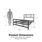 Burbank Metal UK Double Bed in Black by Dorel - Price Crash Furniture