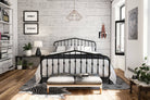 Bushwick King Bed in Black Metal by Dorel - Price Crash Furniture