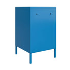 Cache 2 Door Metal Locker End Table in Blue by Dorel Novogratz - Price Crash Furniture