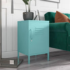 Cache 2 Door Metal Locker End Table in Mint by Dorel Novogratz - Price Crash Furniture