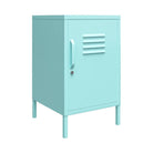 Cache 2 Door Metal Locker End Table in Mint by Dorel Novogratz - Price Crash Furniture