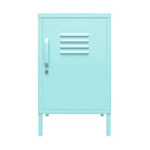 Cache 2 Door Metal Locker End Table in Mint by Dorel Novogratz - Price Crash Furniture