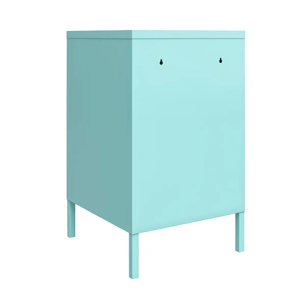 Cache 2 Door Metal Locker End Table in Mint by Dorel Novogratz - Price Crash Furniture