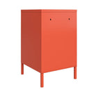 Cache 2 Door Metal Locker End Table in Orange by Dorel Novogratz - Price Crash Furniture