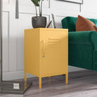 Cache 2 Door Metal Locker End Table in Yellow by Dorel Novogratz - Price Crash Furniture