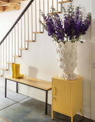 Cache 2 Door Metal Locker End Table in Yellow by Dorel Novogratz - Price Crash Furniture