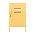 Cache 2 Door Metal Locker End Table in Yellow by Dorel Novogratz - Price Crash Furniture