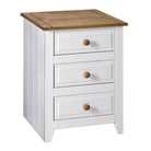 Capri 3 Drawer Bedside Cabinet - Price Crash Furniture