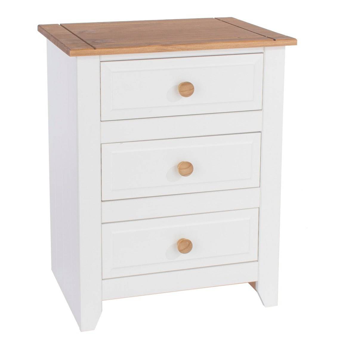 Capri 3 Drawer Bedside Cabinet - Price Crash Furniture