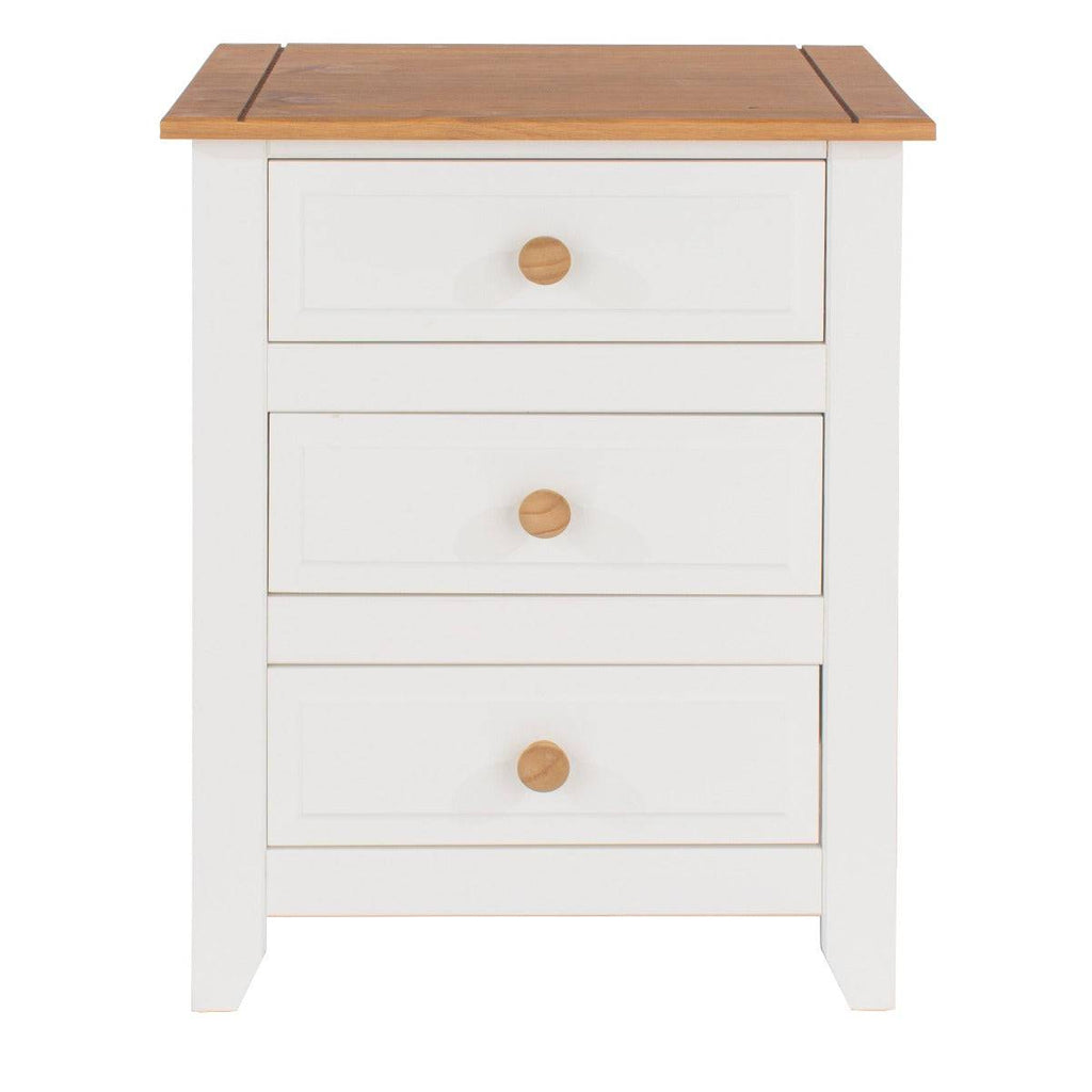 Capri 3 Drawer Bedside Cabinet - Price Crash Furniture