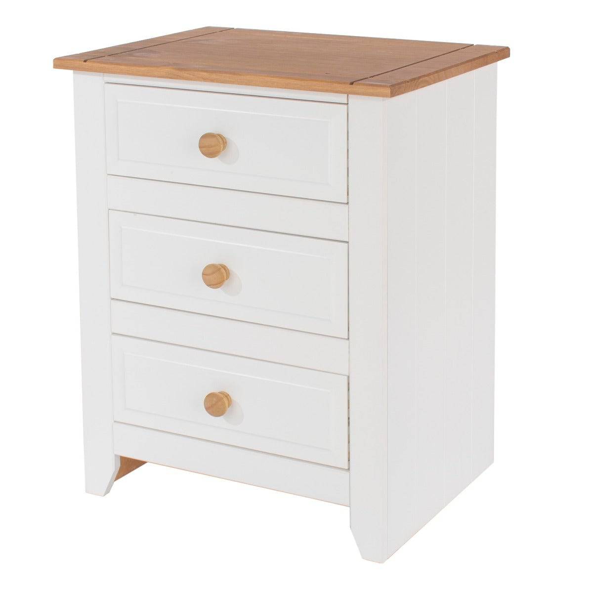 Capri 3 Drawer Bedside Cabinet - Price Crash Furniture