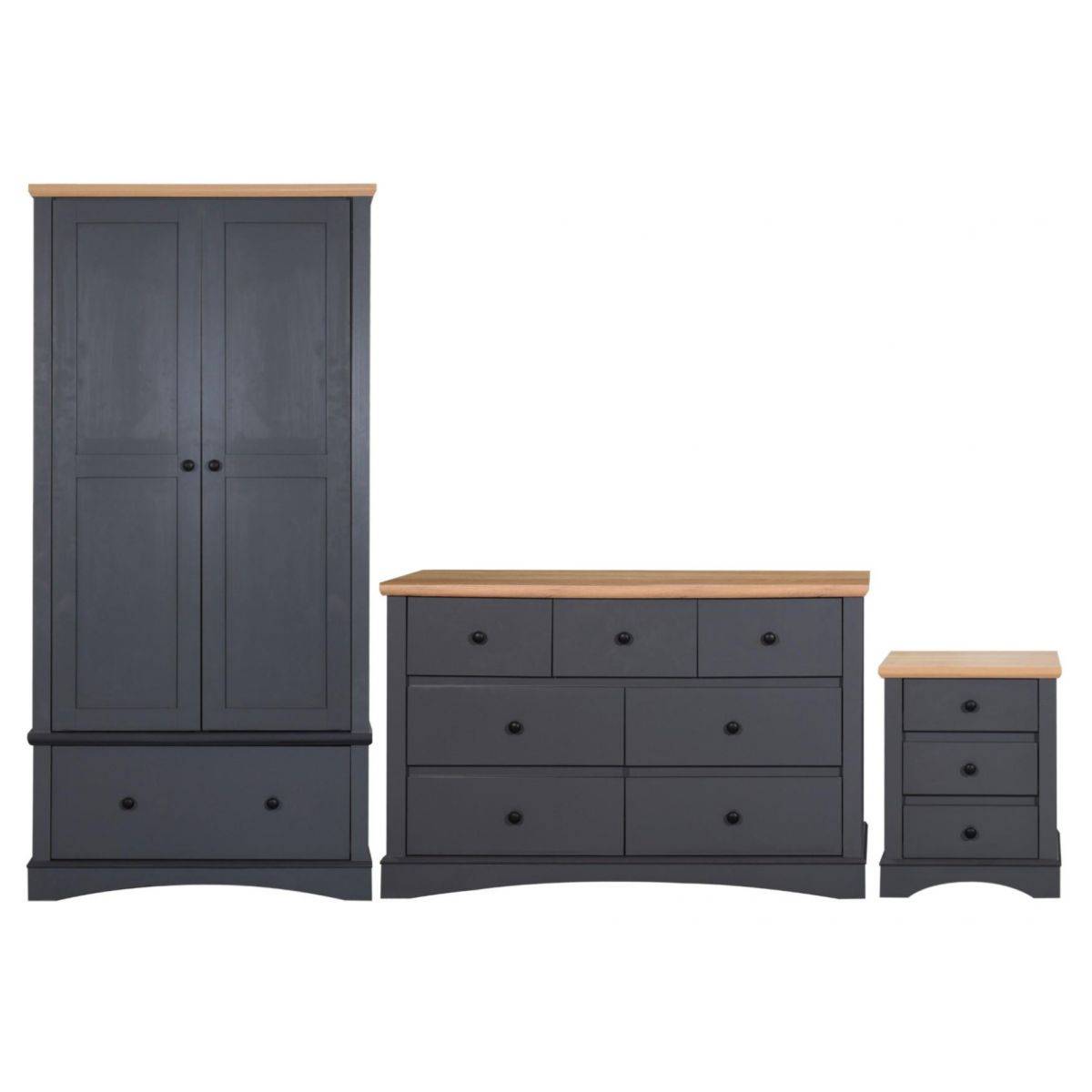 Carden 3 Piece Bedroom Set in Grey by TAD - Price Crash Furniture