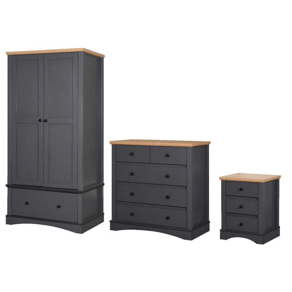 Carden 3 Piece Bedroom Set in Grey by TAD - Price Crash Furniture