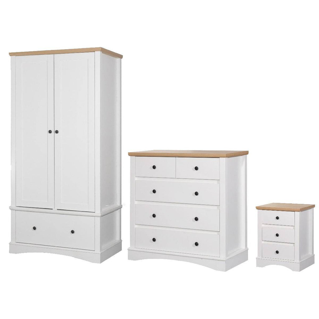 Carden 3 Piece Bedroom Set in White by TAD - Price Crash Furniture