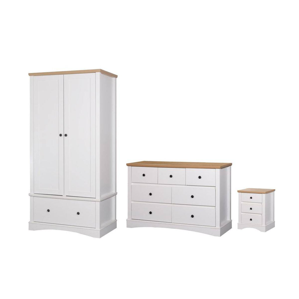 Carden 3 Piece Bedroom Set in White by TAD - Price Crash Furniture