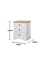 Carden 3 Piece Bedroom Set in White by TAD - Price Crash Furniture