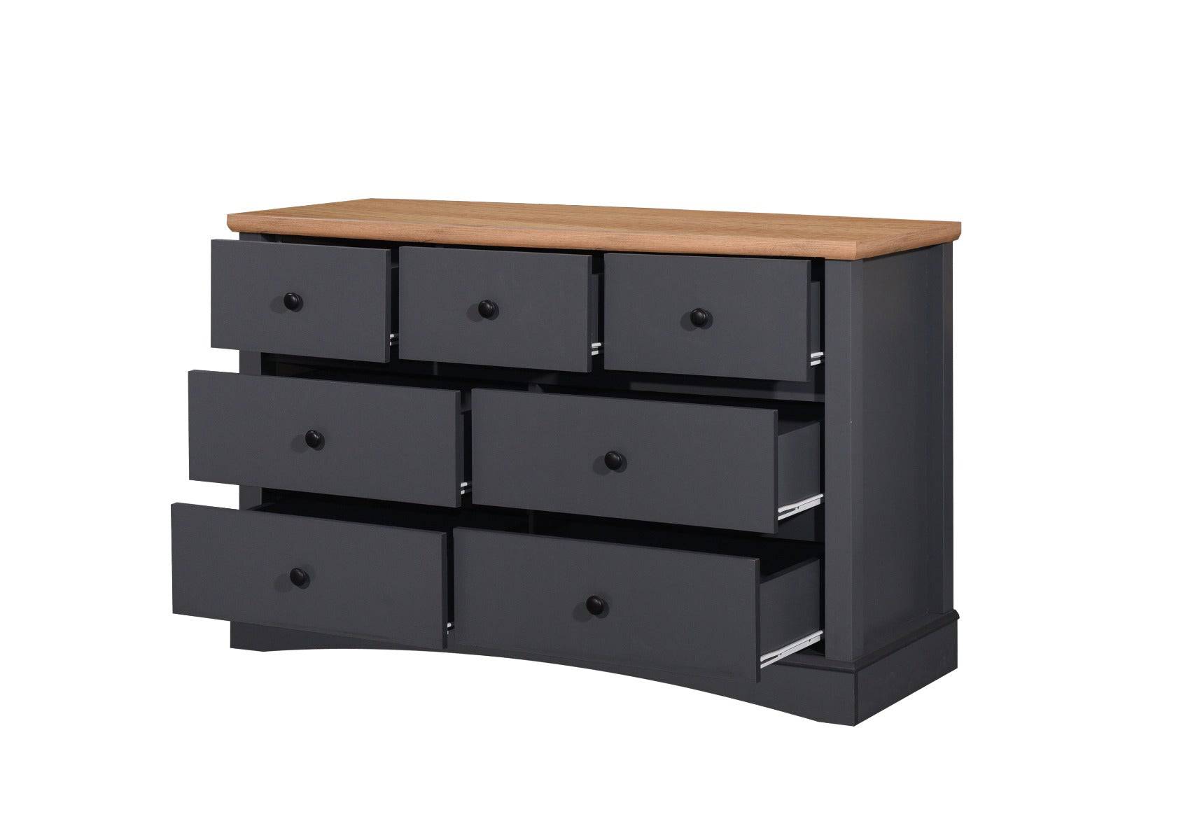 Carden 7 Drawer Chest of Drawers in Grey by TAD - Price Crash Furniture