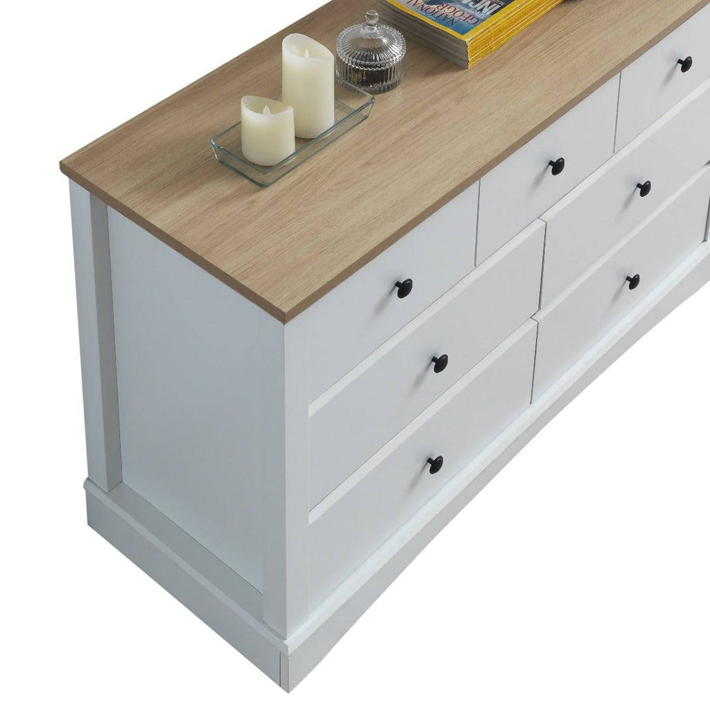 Carden 7 Drawer Chest of Drawers in White by TAD - Price Crash Furniture