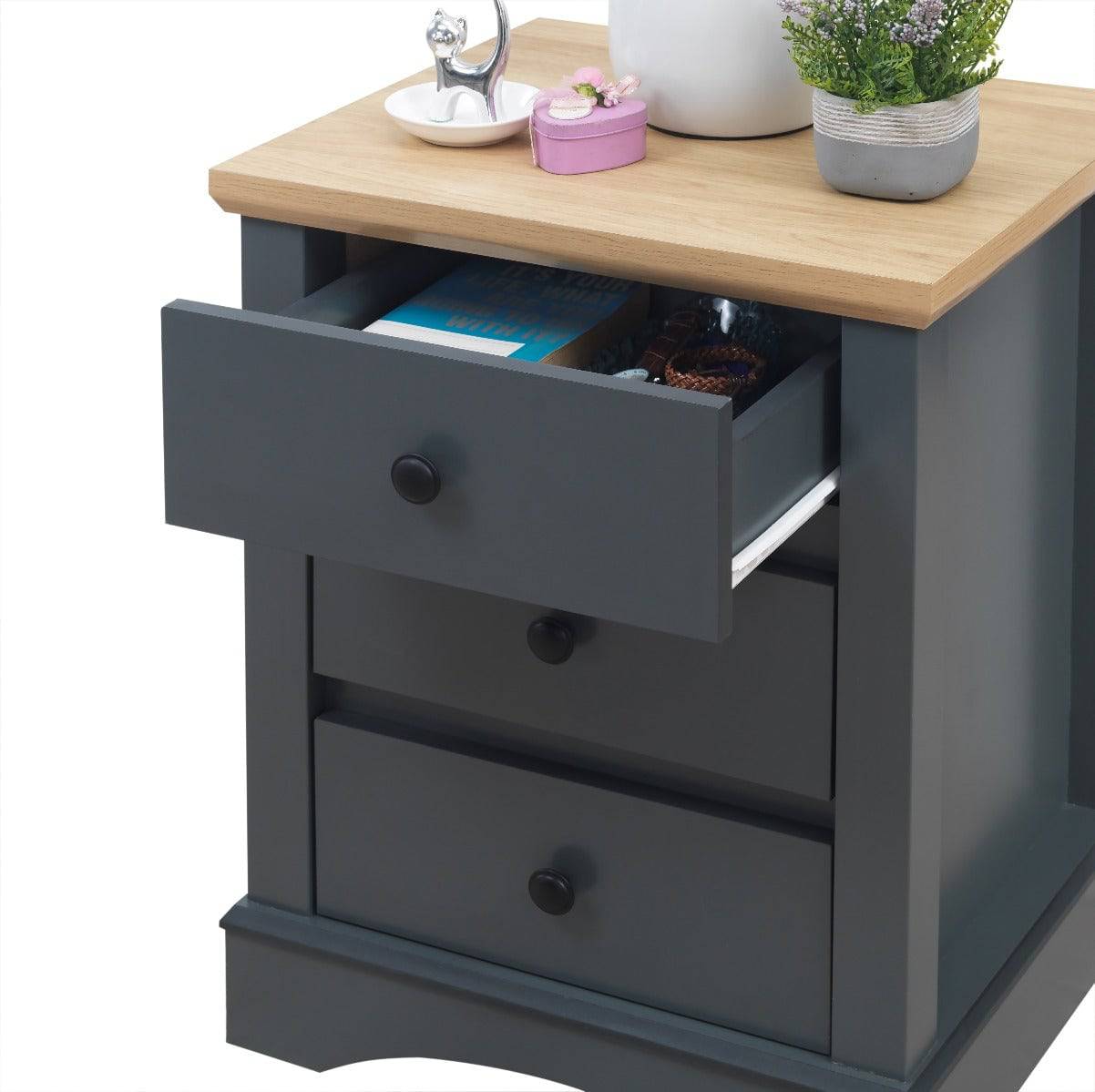 Carden Nightstand in Grey by TAD - Price Crash Furniture