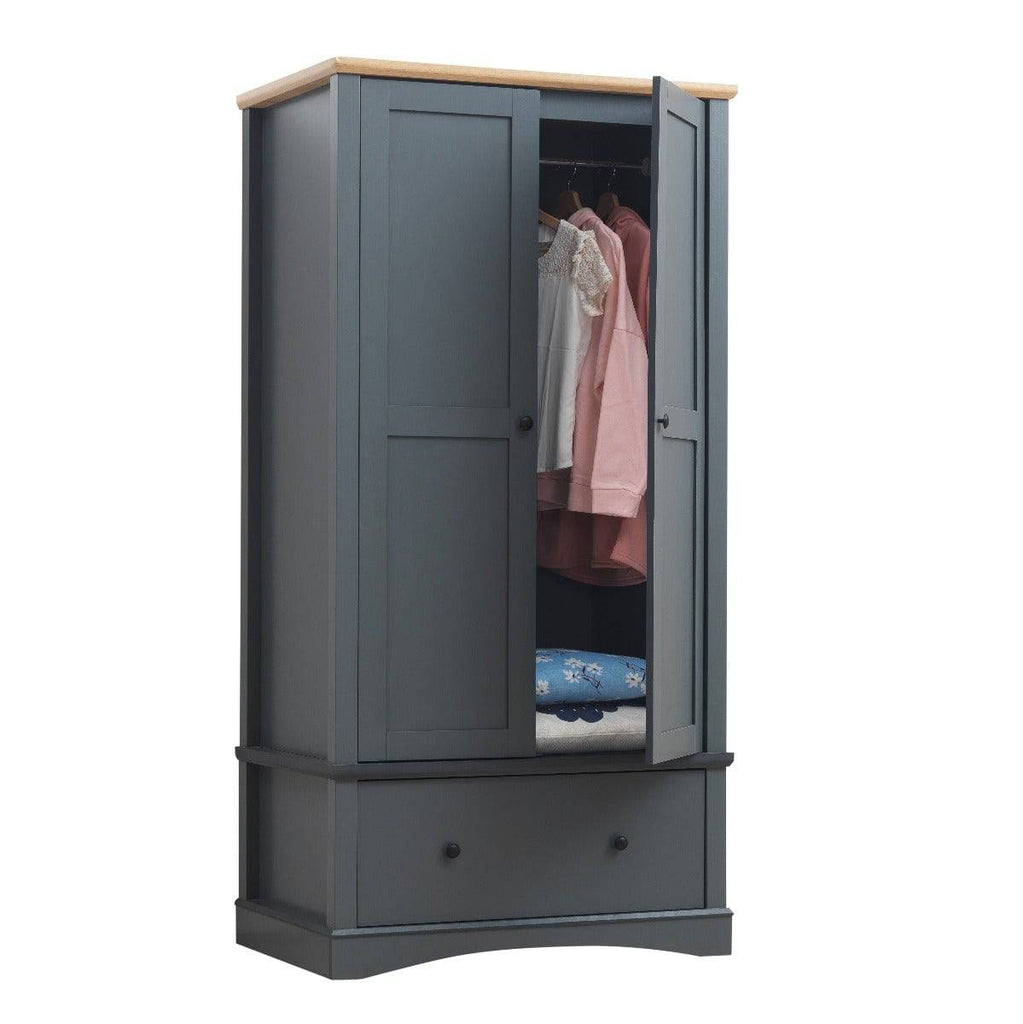 Carden Wardrobe in Grey by TAD - Price Crash Furniture