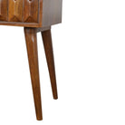 Carved Chestnut Bedside Table - Price Crash Furniture