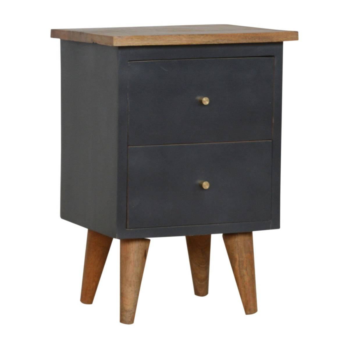 Charcoal Black Hand Painted Bedside - Price Crash Furniture