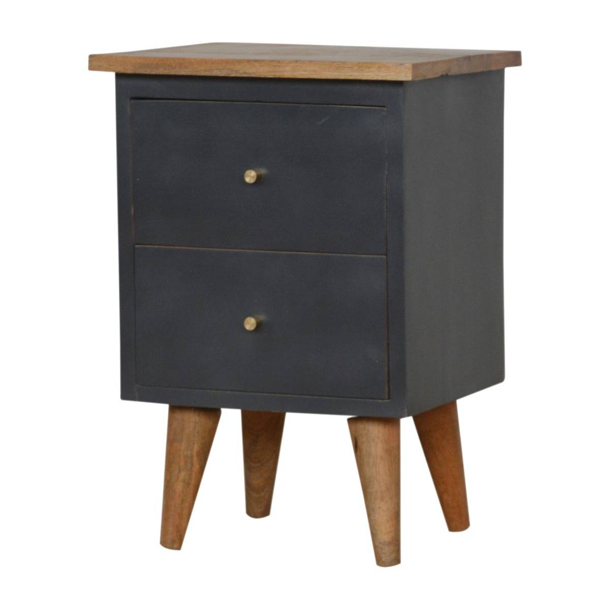 Charcoal Black Hand Painted Bedside - Price Crash Furniture