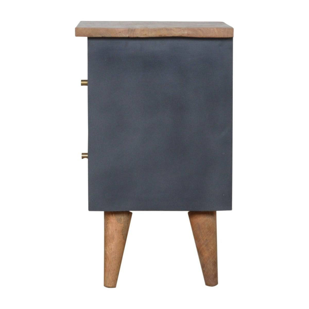 Charcoal Black Hand Painted Bedside - Price Crash Furniture