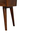 Chestnut Modern Solid Wood Bedside Table Unit - Price Crash Furniture