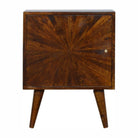 Chestnut Sunrise Door Bedside Table Unit - Price Crash Furniture